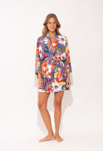 Load image into Gallery viewer, Model Front: Rio De Sol Robe De Plage Garden-Flower Kimono
