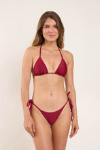 Load image into Gallery viewer, Model Front: Rio De Sol Bas Bottom Touch-Carmim Cheeky-Tie

