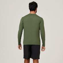 Load image into Gallery viewer, Model Back: Uv Line T-Shirt Longsleeve Uvpro Verde Militar Upf50+
