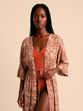 Load image into Gallery viewer, Gallery: Uv Line Chemise Long Shirtdress Tie Dye Pitanga Upf50+
