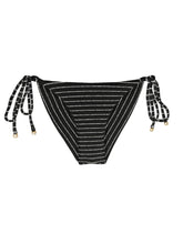 Load image into Gallery viewer, Product Front: Rio De Sol Bas Bottom Linea-Black Cheeky-Tie
