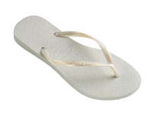 Load image into Gallery viewer, Model Front: Havaianas Tongs Slim White
