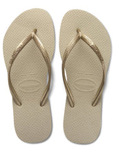 Load image into Gallery viewer, Product Front: Havaianas Tongs Slim Sand Grey/Light Golden
