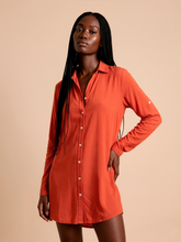 Load image into Gallery viewer, Gallery: Uv Line Chemise Shirtdress Copenhagen Pitanga Upf50+
