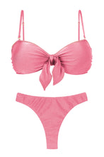 Load image into Gallery viewer, Product Front: Rio De Sol Ensemble Set Shimmer-Confetti Bandeau-Knot Nice-Fio
