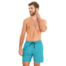 Load image into Gallery viewer, Model Front: Uv Line Bermuda / Short Pour Homme Short Lucca Petroleo Upf50+
