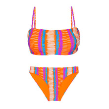 Load image into Gallery viewer, Product Front: Rio De Sol Ensemble Set Stripes Bandeau-Reto Essential-Comfy
