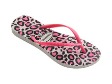 Load image into Gallery viewer, Model Front: Havaianas Tongs Slim Animals White/Rose
