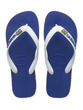 Load image into Gallery viewer, Product Front: Havaianas Tongs Brasil Logo Marine Blue
