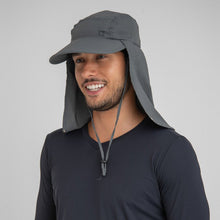 Load image into Gallery viewer, Model Front: Uv Line Chapeau Legionnaire Cap Leg Atacama 2021 Masc Grey Upf50+
