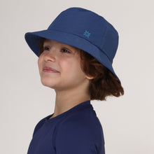 Load image into Gallery viewer, Image 02: Uv Line Bob Hat Basic Kids Inf Navy Blue Upf50+
