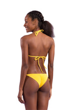Load image into Gallery viewer, Model Back: Rio De Sol Bas Bottom Malibu-Yellow Cheeky-Tie
