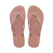 Load image into Gallery viewer, Product Front: Havaianas Tongs Havaianas Slim Brasil Rosa Crocus
