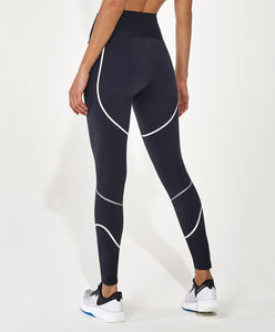 Model Back: Alto Giro Fitness Bas Legging Body Tex Breeze Com Refletivo Preto