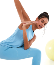 Load image into Gallery viewer, Image 03: Alto Giro Fitness Haut Regata Skin Fit Regulagem Na Barra Azul Heron
