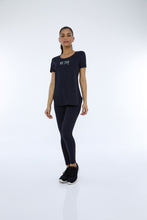 Load image into Gallery viewer, Image 02: Alto Giro Fitness Haut T-Shirt Skin Fit Inspiracionais Preto
