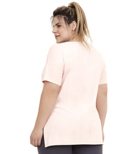Load image into Gallery viewer, Model Back: Alto Giro Fitness Haut T-Shirt Skin Fit Silk Gola Plus Rosa Respire

