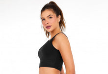 Load image into Gallery viewer, Image 03: Alto Giro Fitness Haut Top Bodytex Ii Com Laser Preto
