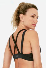 Load image into Gallery viewer, Model Back: Alto Giro Fitness Haut Top Up Co2 Com Recortes Atlanta Preto
