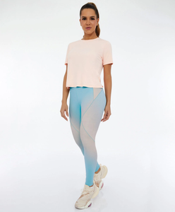 Organic Blackout Leggings Recortes Degrade Azul Organic
