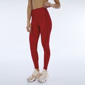 Hyper Recortes Atlanta Vermelho High Red Leggings