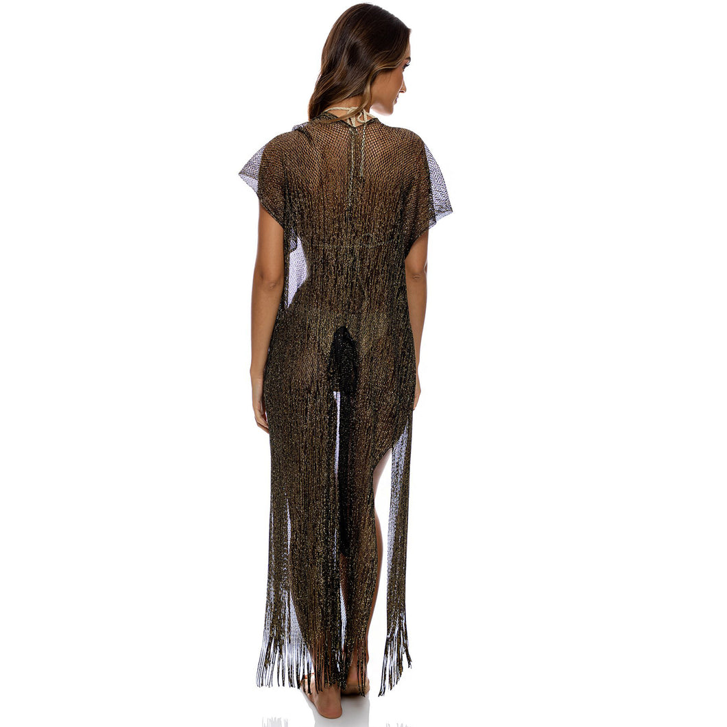 Long Caftan Siren Dream Black Gold