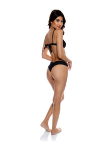 Model Back: Luli Fama Bas Bottom Wide Strap Black
