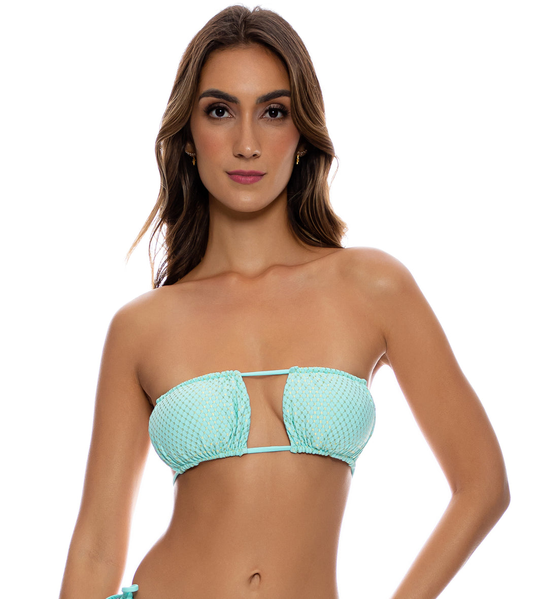Model Front: Luli Fama Haut Top Multiway Icon Seafoam
