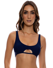 Load image into Gallery viewer, Image 02: Luli Fama Haut Top Scoop Lux Midnight Blue
