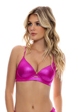 Load image into Gallery viewer, Model Front: Luli Fama Haut Top Underwire Babes Just Want Sun Ruby
