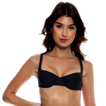 Load image into Gallery viewer, Gallery: Luli Fama Haut Top Wide Strap Black
