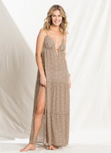 Load image into Gallery viewer, Model Front: Maaji Vêtement De Plage Long Dress Cheetah
