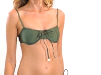 Load and play video in Gallery viewer, Video: Rio De Sol Ensemble Set Shimmer-Croco Balconet-Tie Cheeky-Tie-Gold
