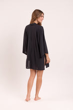 Load image into Gallery viewer, Model Back: Rio De Sol Robe De Plage Black Kimono
