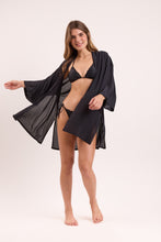 Load image into Gallery viewer, Image 11: Rio De Sol Vêtement De Plage Black Kimono

