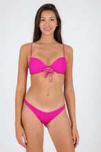Load image into Gallery viewer, Model Front: Rio De Sol Bas Bottom Cotele-Amaranto Lisboa
