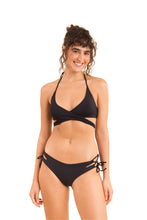 Load image into Gallery viewer, Model Front: Rio De Sol Bas Bottom Dots-Black Madrid
