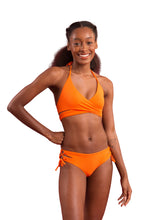 Load image into Gallery viewer, Model Front: Rio De Sol Bas Bottom Dots-Orange Madrid
