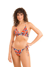 Load image into Gallery viewer, Model Front: Rio De Sol Bas Bottom Leaves Cheeky-Micro
