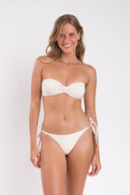 Load image into Gallery viewer, Model Front: Rio De Sol Bas Bottom Malibu-Natural Cheeky-Micro
