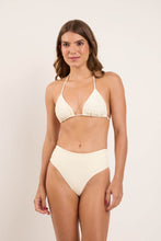 Load image into Gallery viewer, Model Front: Rio De Sol Bas Bottom Off-White Hotpants
