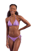 Load image into Gallery viewer, Model Front: Rio De Sol Bas Bottom Orchid Cheeky-Tie
