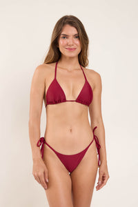 Model Front: Rio De Sol Bas Bottom Touch-Carmim Cheeky-Tie