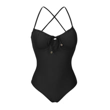 Load image into Gallery viewer, Product Front: Rio De Sol Une Pièce Dots-Black Julia
