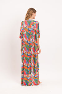 Model Back: Rio De Sol Vêtement De Plage Jungle Long Dress