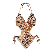 Load image into Gallery viewer, Product Front: Rio De Sol Une Pièce Leopard Trikini-Comfy
