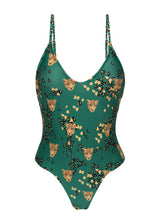 Load image into Gallery viewer, Product Front: Rio De Sol Une Pièce Roar-Green Hype
