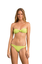 Load image into Gallery viewer, Model Front: Rio De Sol Ensemble Set Bora-Citrus Bandeau-Joy Leblon
