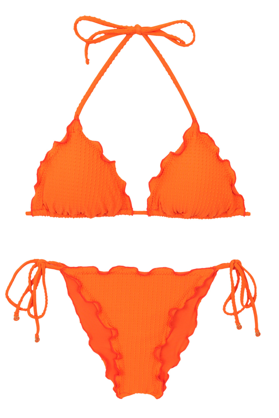 Product Front: Rio De Sol Ensemble Set Dots-Orange Frufru