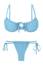 Load image into Gallery viewer, Product Front: Rio De Sol Ensemble Set Dots-Sky Balconet-Tie Pipa
